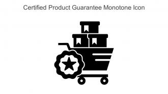 Certified Product Guarantee Monotone Icon In Powerpoint Pptx Png And Editable Eps Format
