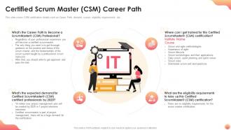 Certified scrum master csm career path it certification collections
