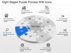 Cf eight staged puzzle process with icons powerpoint template