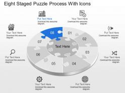 Cf eight staged puzzle process with icons powerpoint template