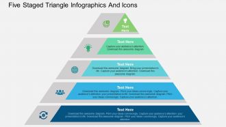 Cf five staged triangle infographics and icons flat powerpoint design