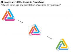Cf three arrow design triangle and icons flat powerpoint design