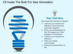 Cfl inside the bulb for idea generation flat powerpoint design