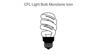 CFL Light Bulb Monotone Icon In Powerpoint Pptx Png And Editable Eps Format