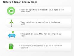 Cg environmental and green energy icons recycle and windmill symbols ppt icons graphics