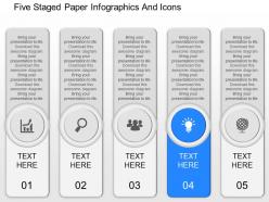 Cg five staged paper infographics and icons powerpoint template