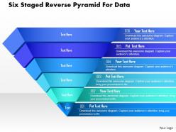 Cg six staged reverse pyramid for data powerpoint template