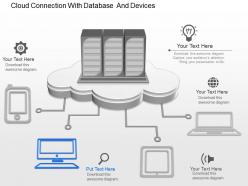 Ch cloud connection with database and devices powerpoint template