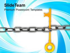 Chain and key teamwork concept powerpoint templates ppt themes and graphics