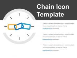 Chain icon template sample of ppt