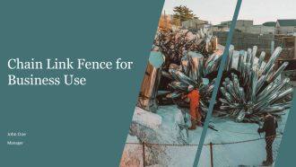 Chain Link Fence For Business Use PPT Example AT