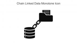 Chain Linked Data Monotone Icon In Powerpoint Pptx Png And Editable Eps Format