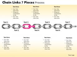 Chain links 7 pieces process powerpoint slides and ppt templates db