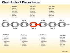 Chain links 7 pieces process powerpoint slides and ppt templates db