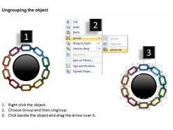 Chain links in circle process powerpoint slides and ppt templates db
