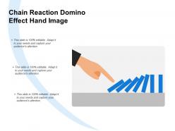 Chain Reaction Domino Effect Hand Image