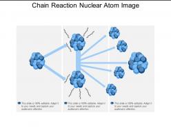 Chain reaction nuclear atom image