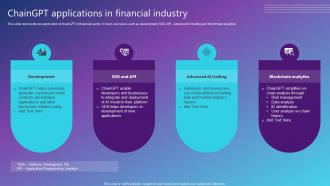 ChainGPT Applications In Financial Industry Best AI Solutions Used By Industries AI SS V