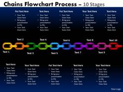 Chains flowchart process diagram 10 stages style 1 2