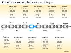Chains flowchart process diagram 10 stages style 1 ppt templates 0412