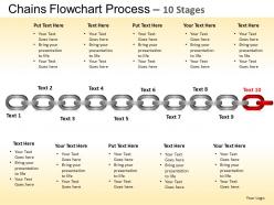 Chains flowchart process diagram 10 stages style 1 ppt templates 0412