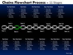 Chains flowchart process diagram 11 stages style 1 2