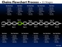 Chains flowchart process diagram 11 stages style 1 2