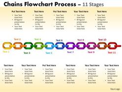 Chains flowchart process diagram 11 stages style 1