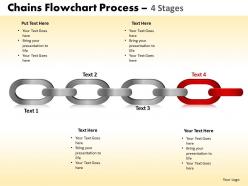 Chains flowchart process diagram 4 stages style 1 3