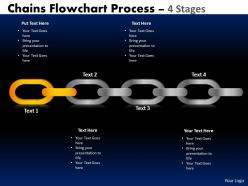 Chains flowchart process diagram 4 stages style 1