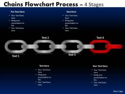 Chains flowchart process diagram 4 stages style 1