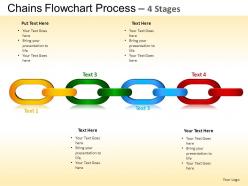 Chains flowchart process diagram 4 stages style 1 ppt templates 0412