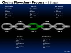 Chains flowchart process diagram 5 stages style 1 2