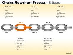 Chains flowchart process diagram 5 stages style 1