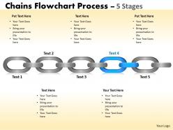 Chains flowchart process diagram 5 stages style 1