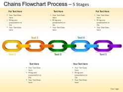 Chains flowchart process diagram 5 stages style 1 ppt templates 0412