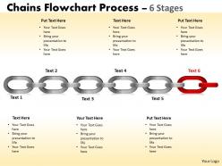 Chains flowchart process diagram 6 stages style 1