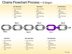 Chains flowchart process diagram 6 stages style 1 ppt templates 0412