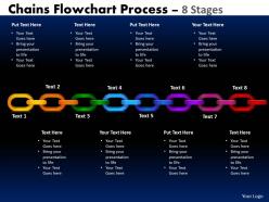 Chains flowchart process diagram 8 stages style 1 2