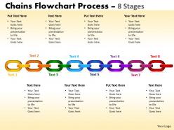 Chains flowchart process diagram 8 stages style 1