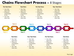 Chains flowchart process diagram 8 stages style 1