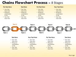 Chains flowchart process diagram 8 stages style 1