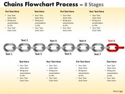 Chains flowchart process diagram 8 stages style 1