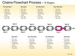 Chains flowchart process diagram 8 stages style 1 ppt templates 0412