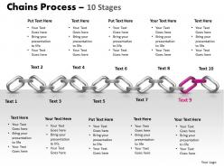 Chains process 10 stages powerpoint slides and ppt templates 0412