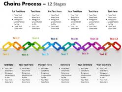 Chains process 12 stages powerpoint slides and ppt templates 0412