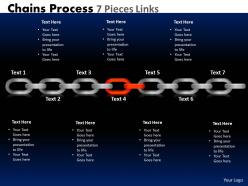 Chains process 7 pieces links