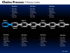 Chains process 7 pieces links powerpoint slides and ppt templates db