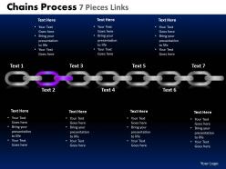 Chains process 7 pieces links powerpoint slides and ppt templates db