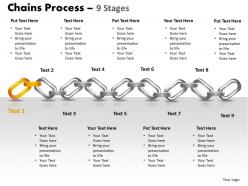 Chains process 9 stages powerpoint slides and ppt templates 0412